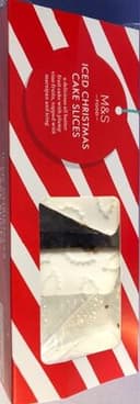 Iced Christmas Cake Slices