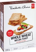 Whole wheat melba toast