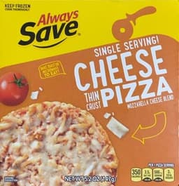 Single serving cheese pizza