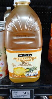 100% pineapple juice