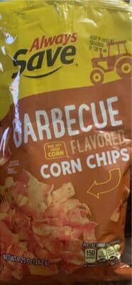 Barbecue flavored corn chips