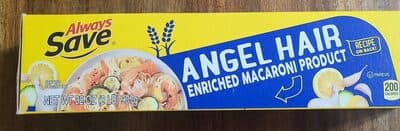 Angel Hair Enriched Macaroni Product