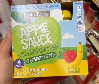 Applesauce with banana puree