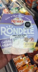 Artichoke & garlic gourmet spreadable cheese, artichoke & garlic