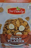 High fiber bran flakes cereal