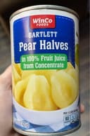 Bartlett Pear Halves in 100% frut juice from concentrate