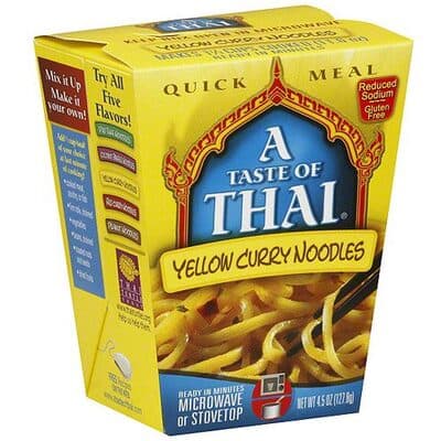 A taste of thai, quick meal yellow curry noodles
