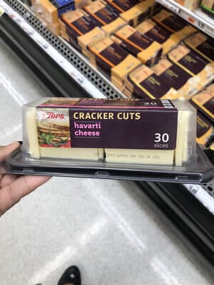Tops, cracker cuts havarti cheese