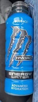Blue ice monster energy water