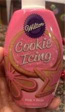 Pink cookie icing