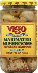 Marinated mushrooms in vinegar marinade
