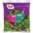 50-50 baby spinach, baby lettuce, baby greens, radicchio