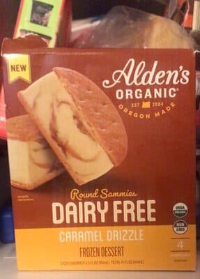 Dairy free caramel drizzle frozen dessert