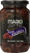 Foods sliced kalamata mediterranean olives