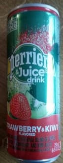 Perrier & juice drink strawberry and kiwi flavored