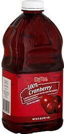 100% Cranberry Flavored Juice Blended With Two