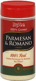 Grated Parmesan & Romano Cheese