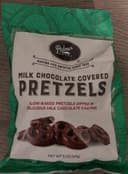 Milk chocolate covered pretzels