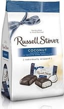 Coconut bites in smooth dark chocolate