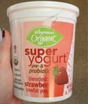 Blended strawberry lowfat yogurt