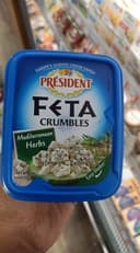 President, crumbled feta cheese with mediterranean herbs