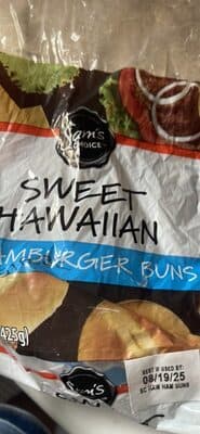Sweet Hawaiian Hamburger Buns