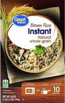 Great Value Instant Brown Rice Natural Whole Grain, 28 Oz