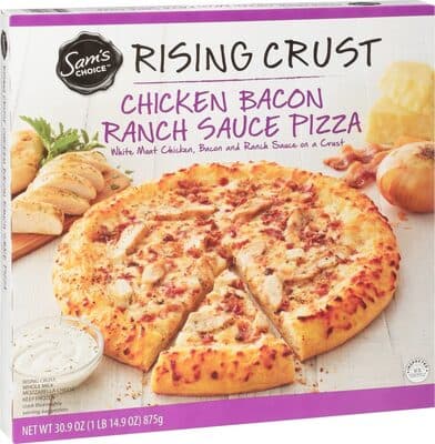 Chicken bacon ranch sauce pizza rising crust