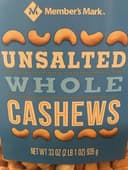 Unsalted whole Cashews