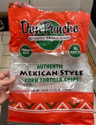Authentic mexican style corn tortilla chips