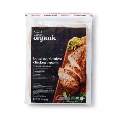 All natural boneless skinless frozen chicken breasts