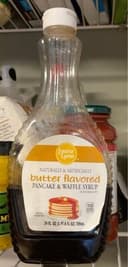 Butter flavored pancake and waffle syrup