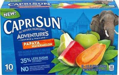 Adventures papaya watermelon juice drink pouches