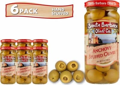 Anchovy stuffed olives