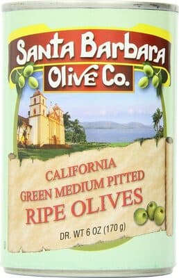 Green pitted california ripe olives LARGE