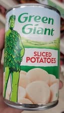 Sliced potatoes