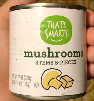 Mushrooms stems and pieces