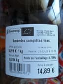 Amandes complètes vrac