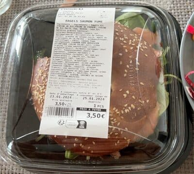 Bagel saumon fumé Leclerc Paridis