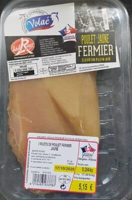 2 FILETS DE POULET FERMIER JAUNE