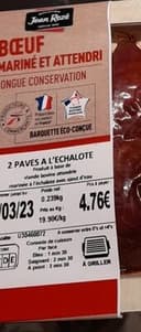 2 pavés à l'échalote