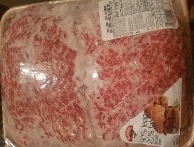 80% lean 20% fat ground beef