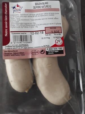Boudin blanc de porc