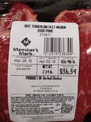 Beef tenderloin fillet mignon