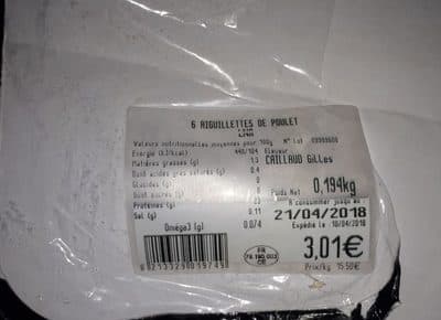 6 Aiguillettes de Poulet