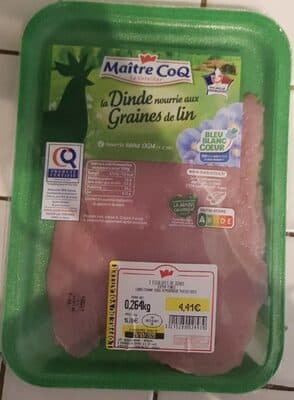 Escalopes de dinde nourrie aux graines de lin