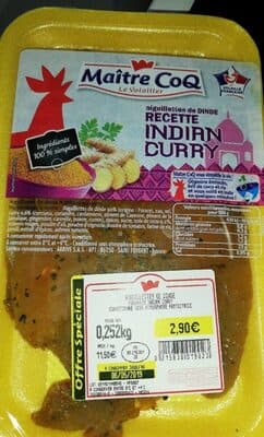 Aiguillettes de dinde Indian curry