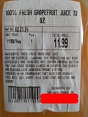 100% Fresh Grapefruit Juice