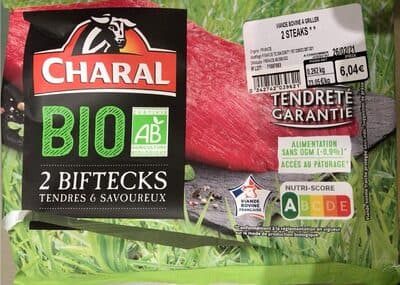 2 Biftecks BIO tendres & savoureux