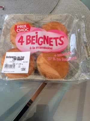 4 beignets a la framboise